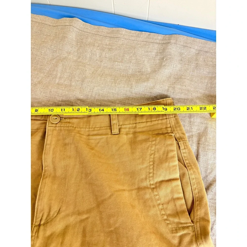 Sean John‎ Mens Cargo Shorts Tan Khaki Cotton Twill Multi-Pocket Size 36
